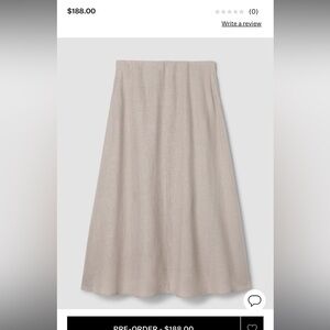 Elegant Linen Beige Women's Skirt